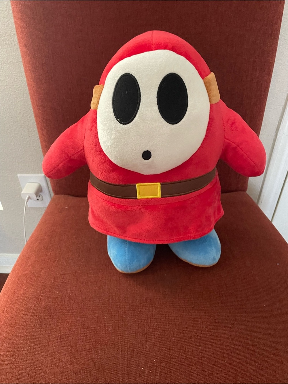 Red Shy Guy Plush with Blue Feet - Soft Character Toy